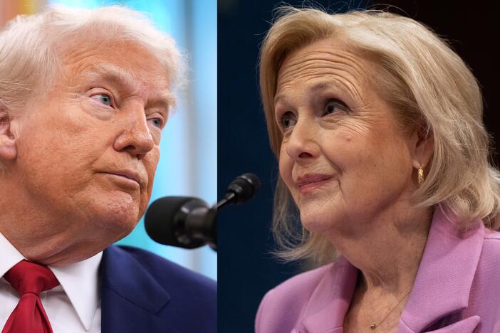 President Trump issued an executive order directing the Corporation for Public Broadcasting and public television stations to withhold funds from PBS. On Friday, PBS — led by Paula Kerger (right) — and Lakeland PBS of Minnesota sued.