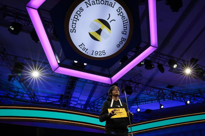 Faizan Zaki won the 2025 Scripps National Spelling Bee, held in National Harbor, Md.
