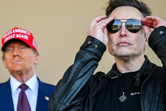 Donald Trump and Elon Musk watch the launch of the SpaceX Starship rocket on November 19, 2024 in Brownsville, Tex. shortly after Trump's election victory.