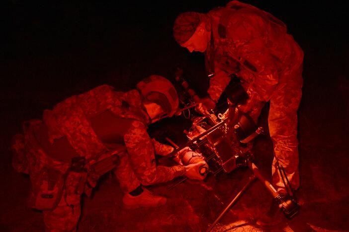 Ukrainian troops prepare to launch a drone in eastern Ukraine on April 30. Throughout the war, Ukraine has carried out innovative drone attacks never seen before in combat.