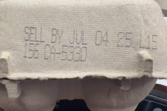 Recalled organic and cage-free brown eggs distributed by August Egg Company have the plant code number P-6562 or CA5330 printed on their carton or packaging.