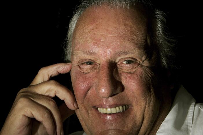 British author Frederick Forsyth poses for a photograph in Hertford, England, Aug. 17, 2006.