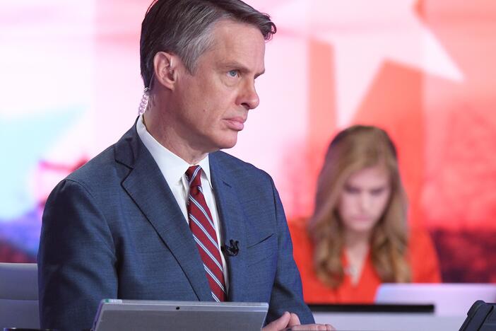ABC News journalist Terry Moran is pictured ahead of the network's coverage of Inauguration Day in January.