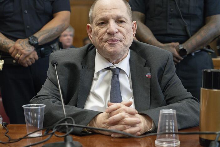 Harvey Weinstein appears in court in Manhattan for on Thursday, June 5, 2025.