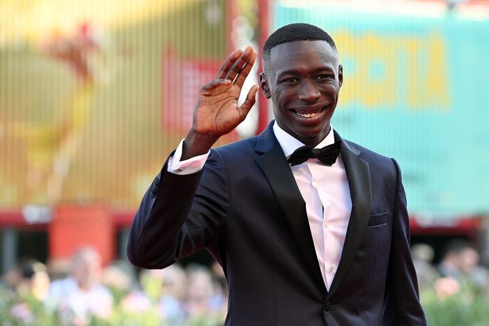 Khaby Lame attends a red carpet at the 79th Venice International Film Festival in 2022.