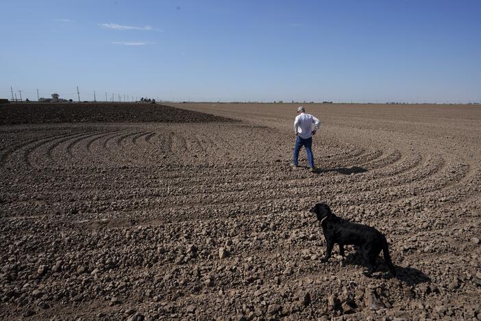 A plowed field near Brawley, Calif. In recent years, drought, climate change and overuse of the Colorado River have led some farmers to fallow their fields. The federal website climate.gov publishes information about drought conditions, among other climate-related topics. The site will stop being updated at the end of the month.