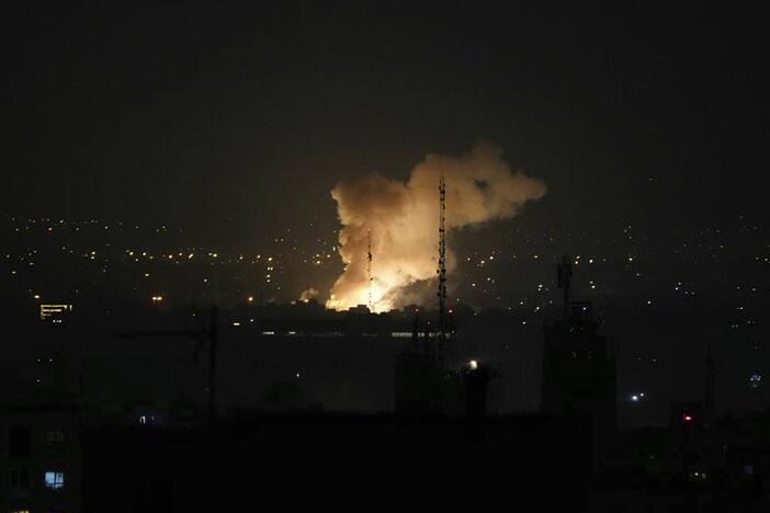 Smoke rises after an explosion in Tehran, Iran, Friday, June 13, 2025. Israel attacked Iran's capital early Friday, with explosions booming across Tehran.