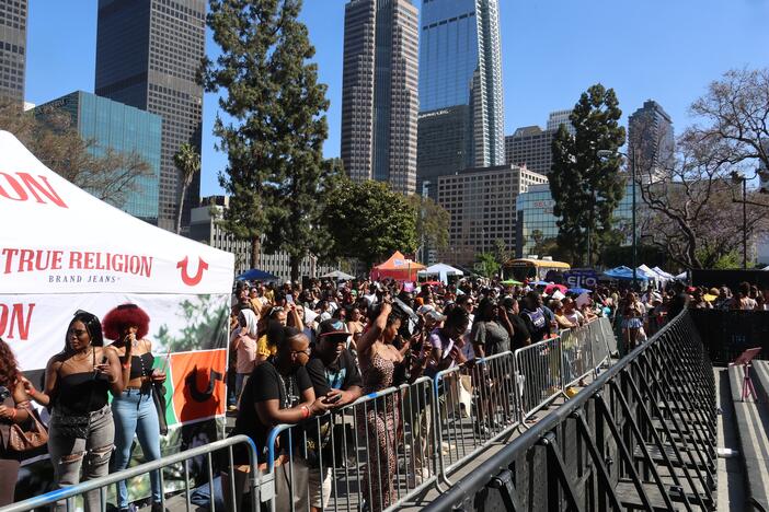 Atmosphere at the 4th Annual Black On The Block Juneteenth Festival on June 15, 2025, in Los Angeles.