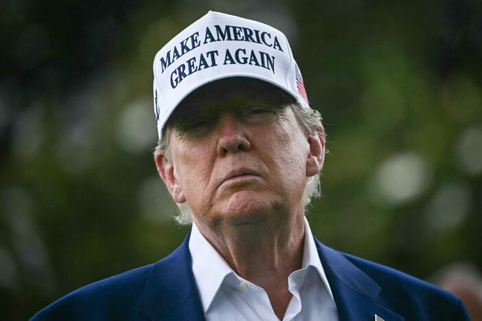 US President Donald Trump speaks to the press on the South Lawn of the White House in Washington, DC on June 18, 2025. President Trump left the question of whether the United States will join Israeli strikes on Iran up in the air.