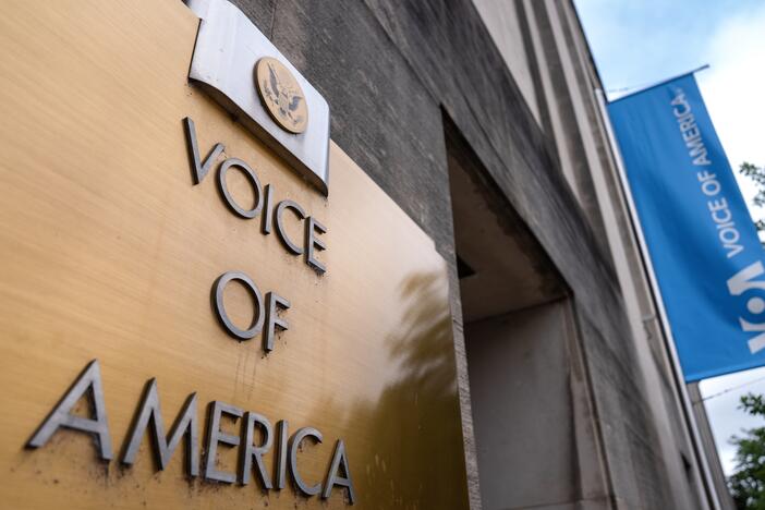 The Voice of America headquarters in Washington, D.C., on May 29.