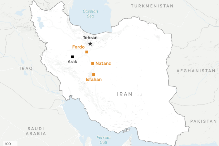 The three sites hit by U.S. bombs contained nuclear material in the form of uranium enriched to different levels.