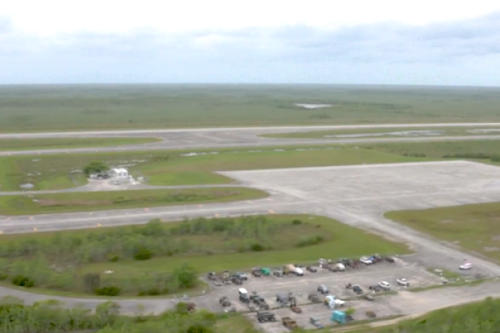 A social media video from Florida Attorney General James Uthmeier shows an aerial view of the Dade-Collier Training and Transition Airport, the planned site of a new migrant detention facility.