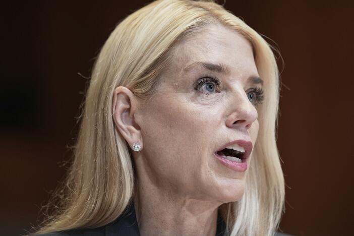 Attorney General Pam Bondi testifies during a Senate Appropriations Committee hearing on the President's Fiscal Year 2026 Budget on Capitol Hill on June 25, 2025, in Washington.
