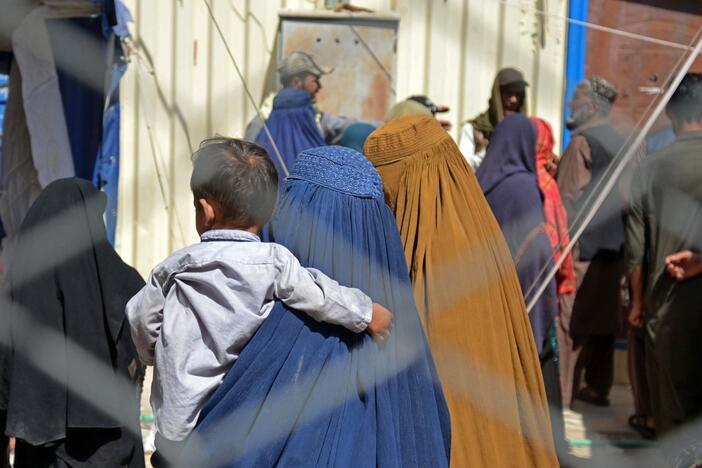 Afghan refugees who had been living in Pakistan return to their homeland in Kandahar Province on May 7. Tens of thousands of refugees in Pakistan and Iran as well are being forced to return to Afghanistan.