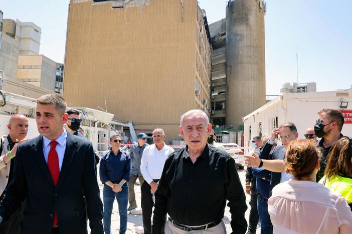 Israeli Prime Minister Benjamin Netanyahu visits Soroka Hospital in the southern city of Beersheba, after it was hit by a missile fired from Iran on June 19. Israel has scored a series of military successes and reshaped the Middle East since being stunned by a surprise Hamas attack in October 2023.