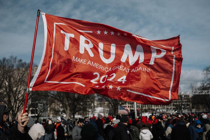 Pro-Trump supporters gather at the National Mall before the inauguration of the President Trump on January 20 in Washington, DC.