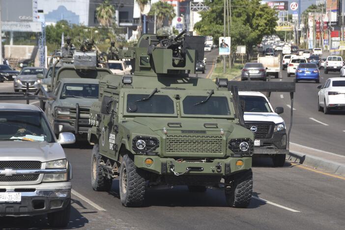 National Guards patrol the streets in Culiacan, Sinaloa state, Mexico in October 2024
