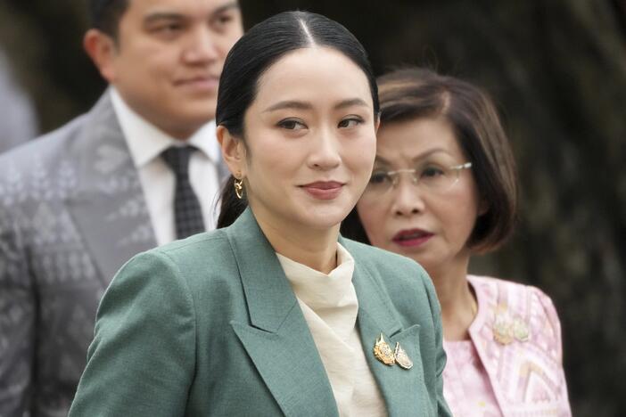 Thailand's Prime Minister Paetongtarn Shinawatra arrives at Government House for a cabinet meeting in Bangkok, Thailand on Tuesday.