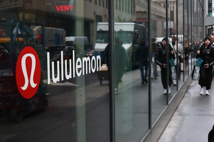 A Lululemon store is seen in New York City on April 3. The athleisure brand has filed suit against Costco, accusing the warehouse chain of copying its designs.
