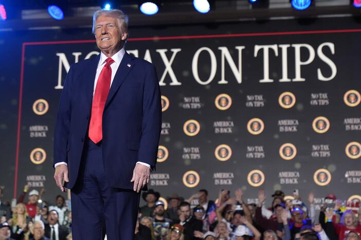 In this file photo, President Trump spoke about the economy during an event at the Circa Resort and Casino in Las Vegas, Saturday, Jan. 25.