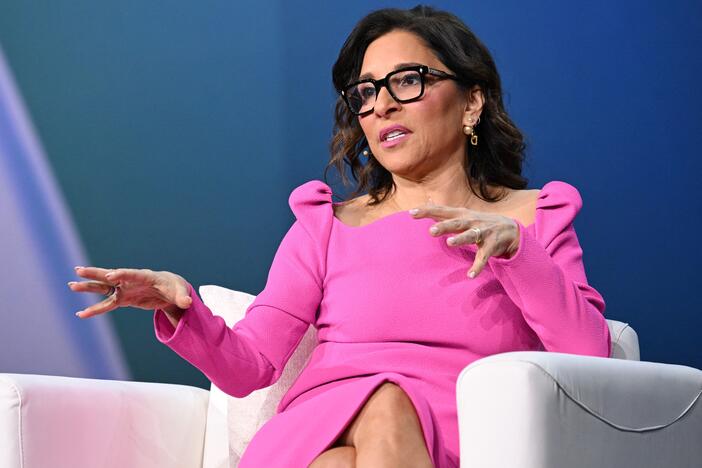 Linda Yaccarino, CEO of X, formerly Twitter, at a trade show in Las Vegas on Jan. 7, 2025. Yaccarino announced Wednesday that she is stepping down from X after two years running the social media platform.