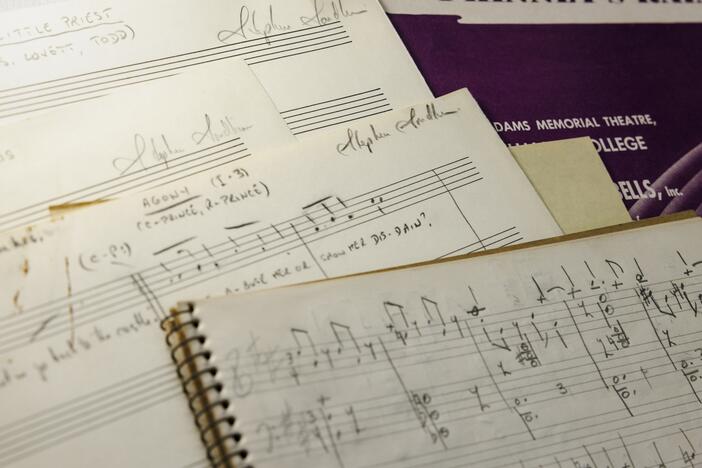 More than 5,000 items from composer/lyricist Stephen Sondheim, including lyric and music sketches and unpublished scripts, are now housed in the Library of Congress.