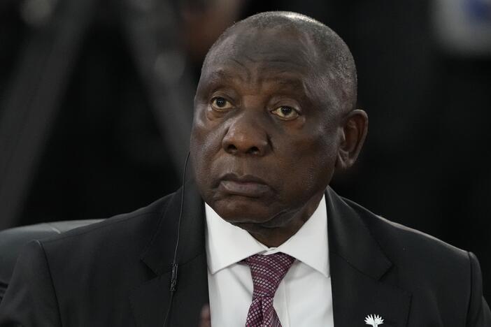 South Africa's President Cyril Ramaphosa at the annual BRICS summit in Rio de Janeiro,  July 6, 2025.