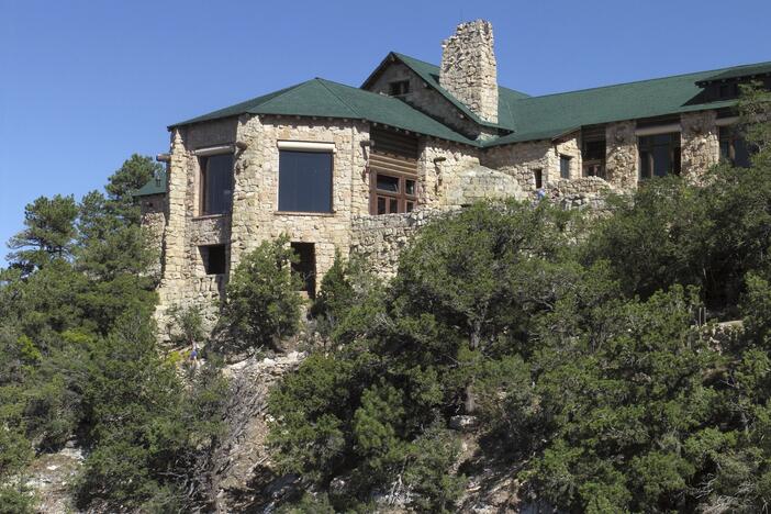 An undated photo shows Grand Canyon Lodge on the North Rim of Grand Canyon, Ariz. A wildfire has destroyed the lodge.