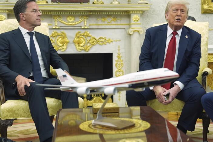 President Trump meets with NATO Secretary-General Mark Rutte in the Oval Office of the White House, Monday.