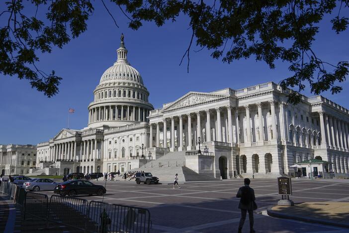 Sun shines on the U.S Capitol dome on Capitol Hill in Washington, Thursday, June 9, 2022.
