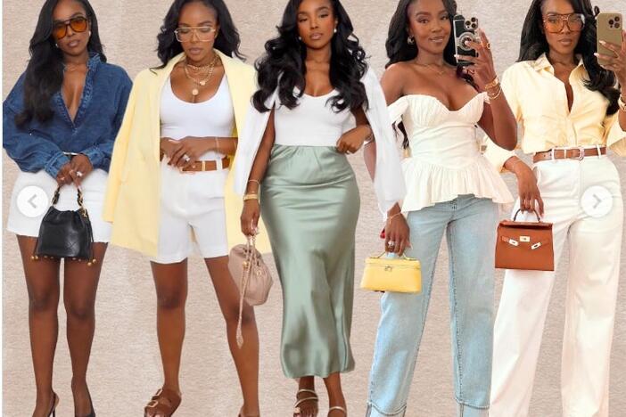 Content creator <a href="https://kiraabboud.com/"target="_blank"   >Kira Abboud</a> shows off "Rich Auntie Outfits" in a <a href="https://www.instagram.com/p/DI_gVVfRfCE/?img_index=4"target="_blank"   >recent post</a> on her Instagram account.