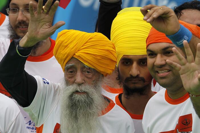 Centenarian marathon runner Fauja Singh.