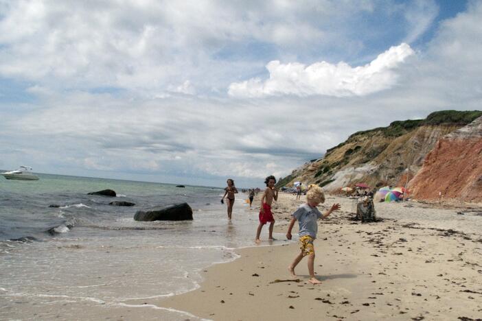 The new book <em>Nothing More of This Land </em>traces indigenous communities on Martha's Vineyard. Above, beachgoers on Moshup Beach in July 2010.
