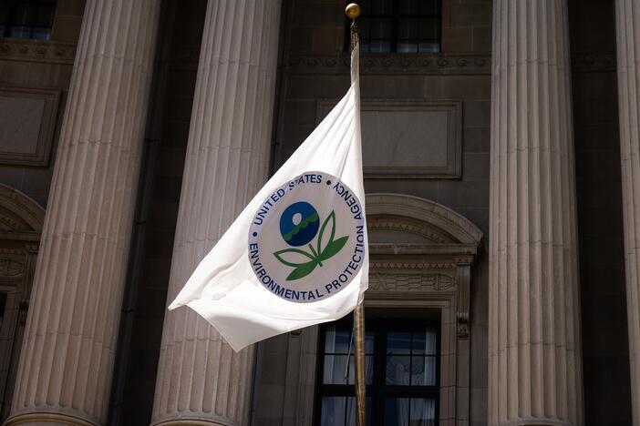 The United States Environmental Protection Agency building is seen in August 2024 in Washington, D.C. The Trump administration is shutting down the agency's unit for scientific research.