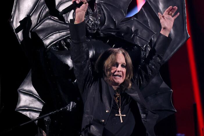 Ozzy Osbourne speaks onstage during the 2024 Rock & Roll Hall Of Fame Induction Ceremony at Rocket Mortgage FieldHouse on Oct. 19, 2024 in Cleveland, Ohio.