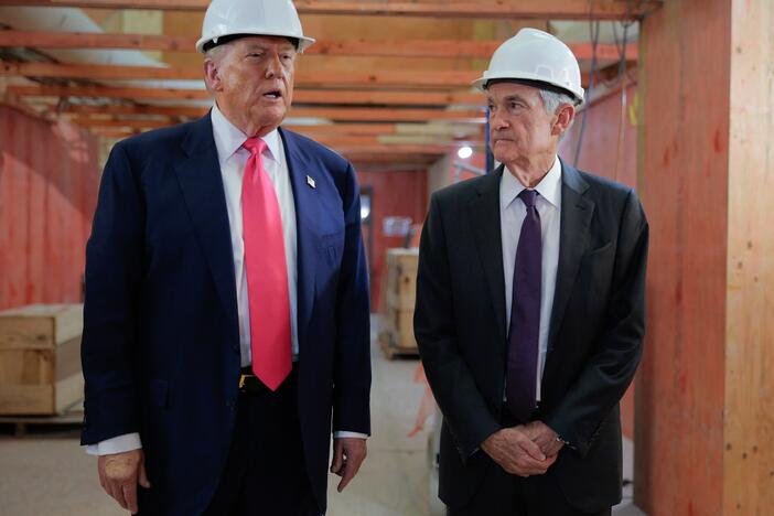 President Trump sparred with Fed Chair Jerome Powell over the final cost of the Federal Reserve's renovations during an unusual visit to the central bank.