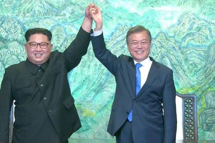 Korean leaders talk at demilitarized zone: asset-mezzanine-16x9