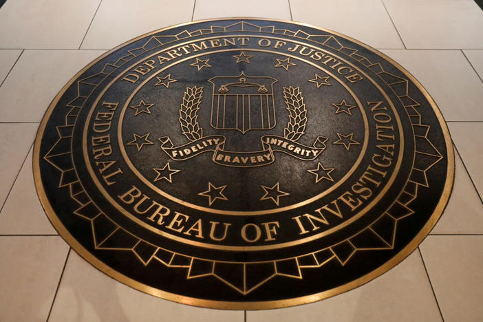 The Federal Bureau of Investigation seal is seen at FBI headquarters in Washington, U.S. June 14, 2018. Yuri Gripas. REUTERS