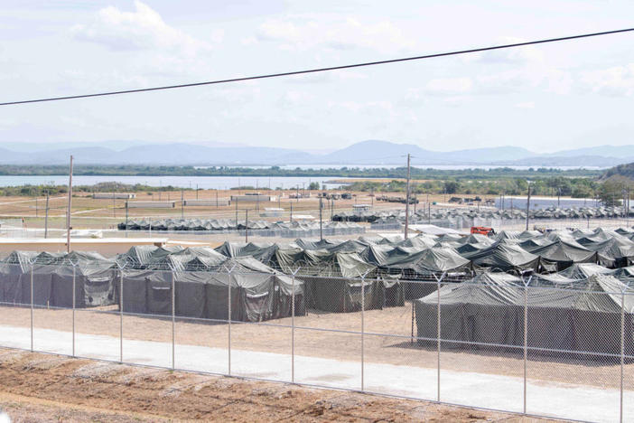 FILE PHOTO: Newly erected holding tents for detained migrants are seen at the United States' Naval Station Guantanamo Bay in Guantanamo Bay, Cuba, Feb. 21, 2025. Photo provided by U.S. Navy/AFN Guantanamo Bay Public Affairs/Handout via Reuters