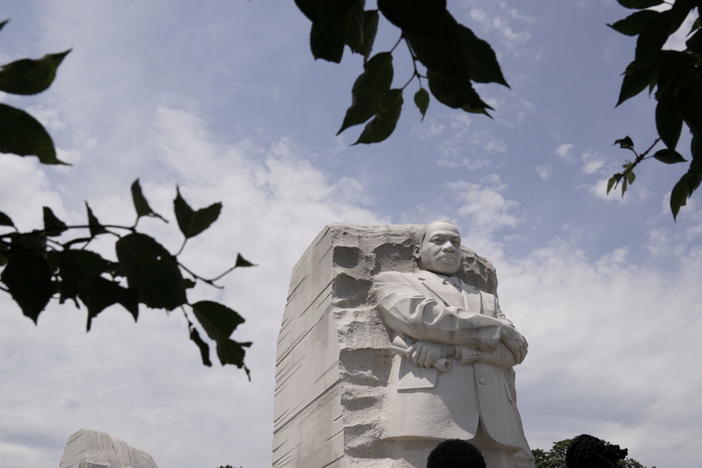 The Martin Luther King, Jr. Memorial is seen during Juneteenth, which commemorates the end of slavery in Texas, two years after the 1863 Emancipation Proclamation freed slaves elsewhere in the United States, in Washington, D.C. U.S., June 19, 2021. REUTERS/Ken Cedeno