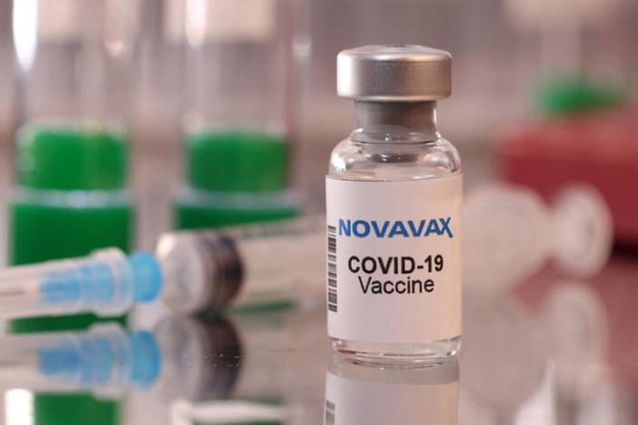 A vial labelled "Novavax COVID-19 Vaccine" is seen in this illustration taken Jan. 16, 2022. Photo by Dado Ruvic/Illustration/REUTERS