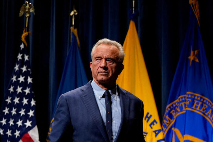 FILE PHOTO: Health and Human Services Secretary Robert F. Kennedy, Jr. leaves the stage after discussing the findings of the Centers for Disease Control and Prevention's latest Autism and Developmental Disabilities Monitoring Network survey, at the Department of Health and Human Services in Washington, D.C., April 16, 2025. Photo by Elizabeth Frantz/Reuters