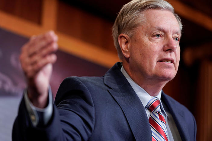 Chairman of the Senate Judiciary Committee Lindsey Graham (R-SC) speaks to the media after Special Counsel Robert Mueller found no evidence of collusion between U.S. President Donald Trump's campaign and Russia in the 2016 election on Capitol Hill in Washington, D.C. Photo by Joshua Roberts/Reuters