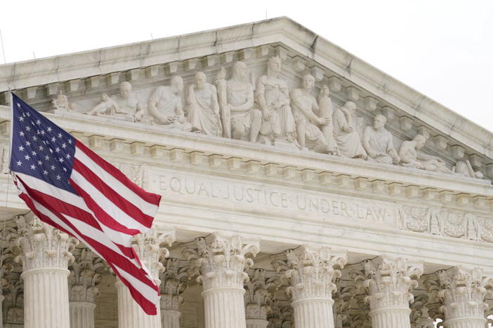 The U.S. Supreme Court is seen as justices returned to the high court for the first time since the leak of a draft majority opinion written by Justice Samuel Alito preparing for a majority of the court to overturn the landmark Roe v. Wade abortion rights decision later this year, in Washington, U.S., May 12, 2022. REUTERS/Kevin Lamarque