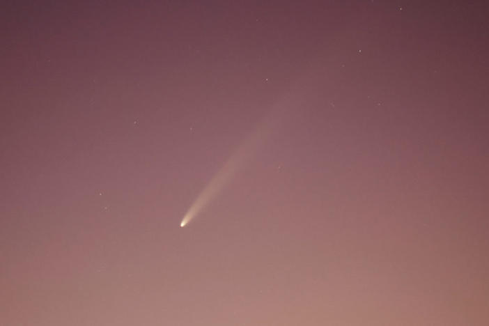 A view shows Comet C/2023 A3 (Tsuchinshan-ATLAS), known as the comet of the century, photographed before dawn from Temisas, on the island of Gran Canaria, Spain, Sept. 28, 2024. Photo by Borja Suarez/Reuters
