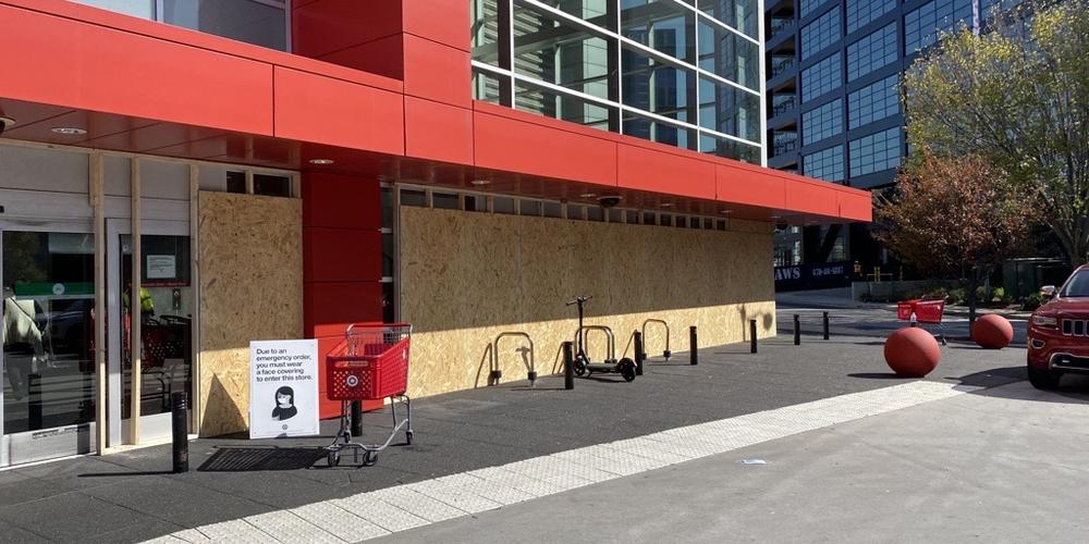 Target Boarded Up in Atlanta