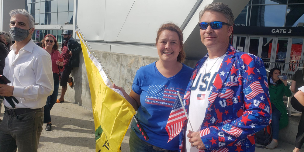 Trump Supporters Protest Of State Farm Arena