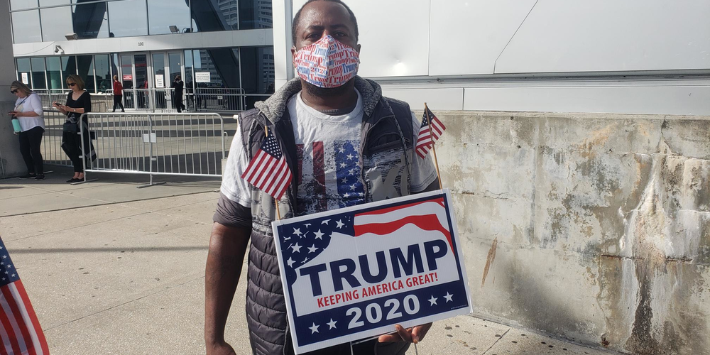 Trump Supporters Protest Of State Farm Arena