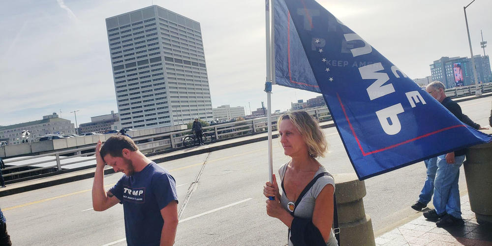 Trump Supporters Protest Of State Farm Arena