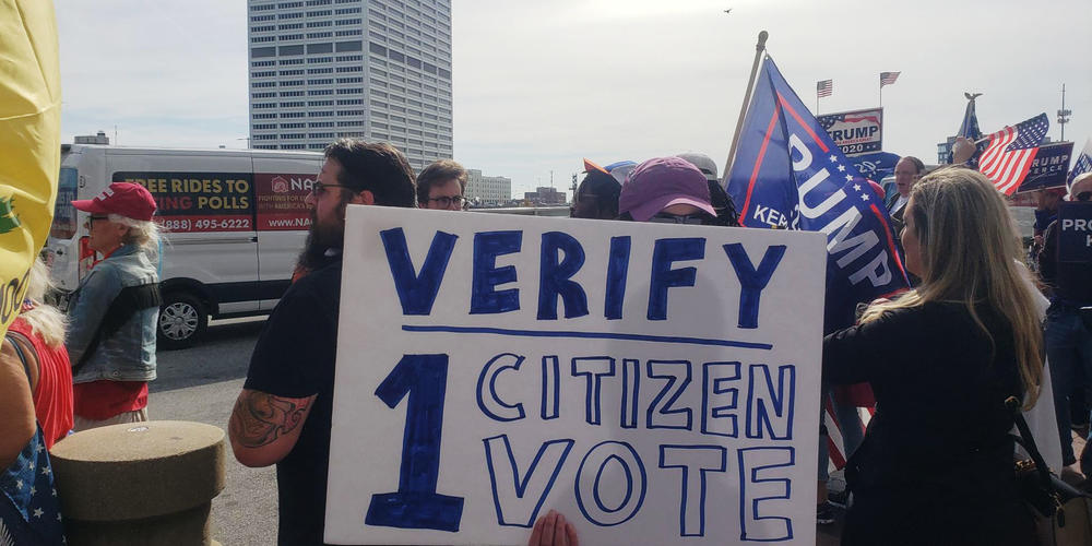 Trump Supporters Protest Of State Farm Arena